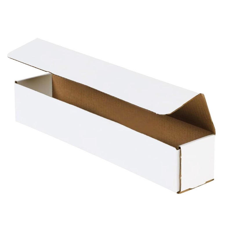 Box USA Small Box Mailers 12x2x2" White (Pack of 50) Corrugated Cardboard Box Mailer for Packing, Moving, Storage | Bulk Gift Box or Product Packaging for Small Business, Home, FBA - Image 1